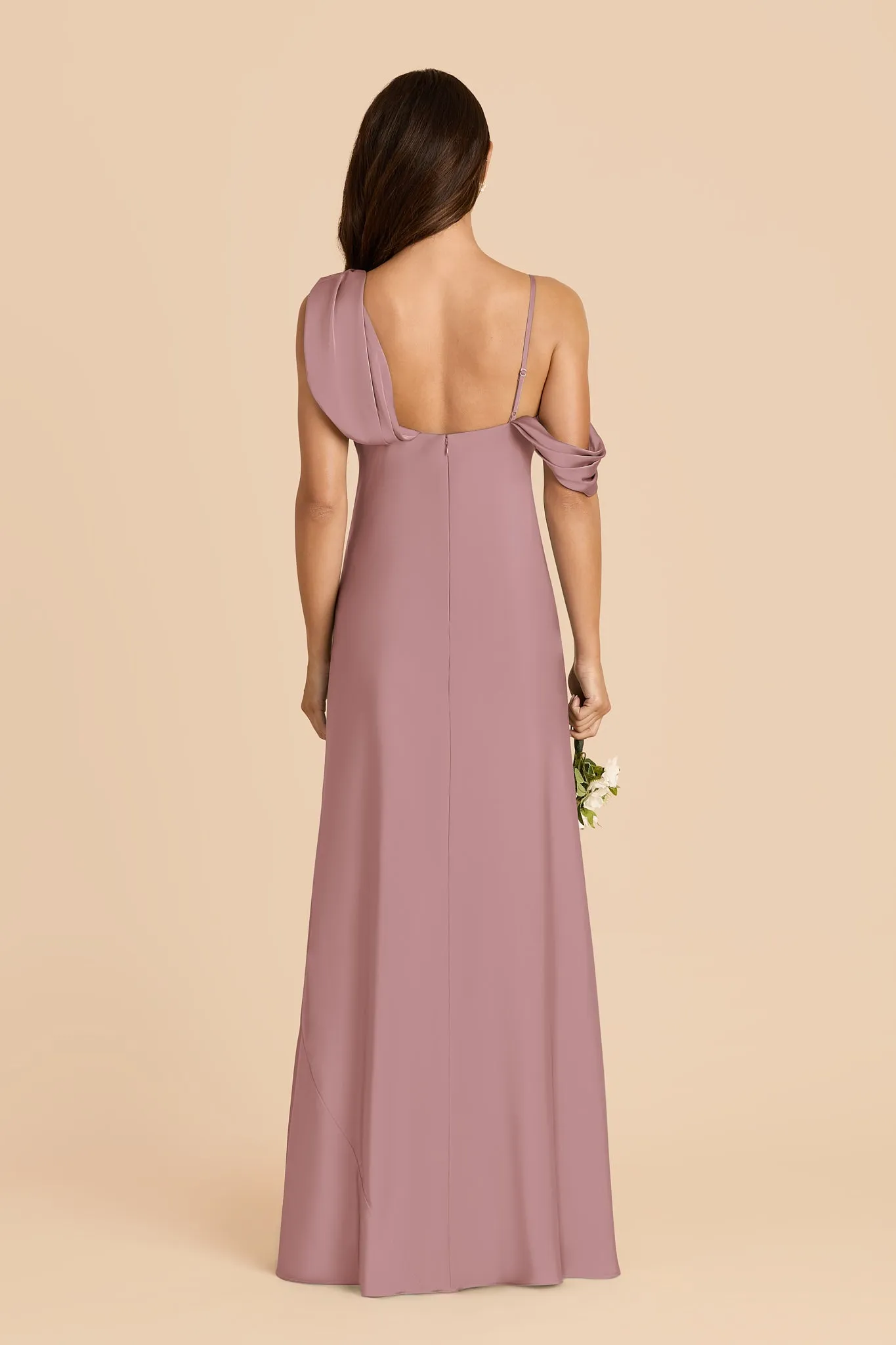 Freya Matte Satin Dress - Dark Mauve sold by Birdy Grey product image thumbnail 5