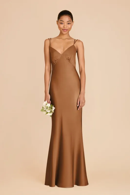 Dasha Matte Satin Dress - Copper sold by Birdy Grey