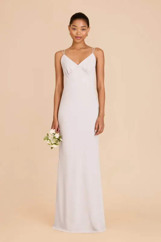 Dasha Chiffon Dress - White made by Birdy Grey