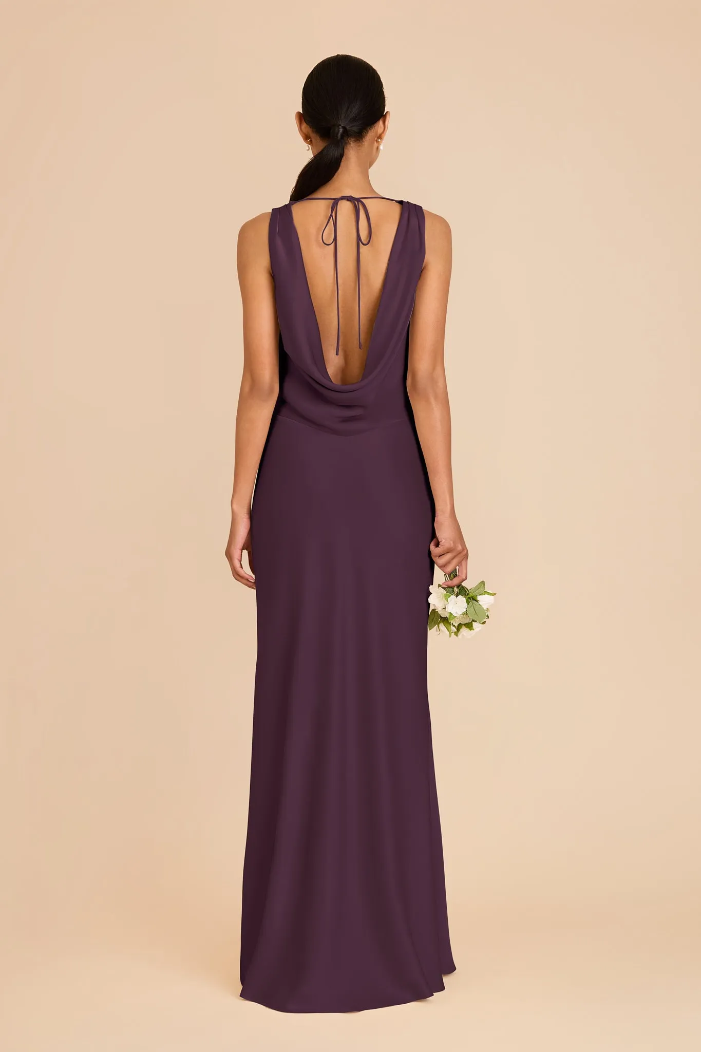 Bonnie Matte Satin Dress - Plum sold by Birdy Grey product image thumbnail 5