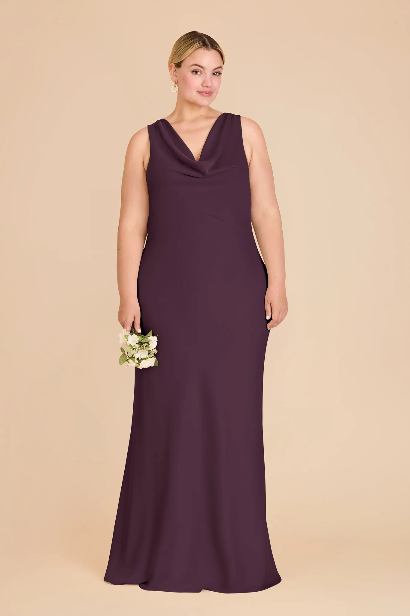 Bonnie Matte Satin Dress - Plum sold by Birdy Grey product image thumbnail 2