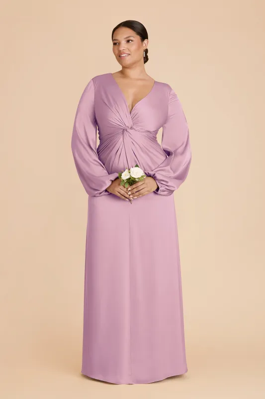 Juniper Matte Satin Dress - Orchid sold by Birdy Grey