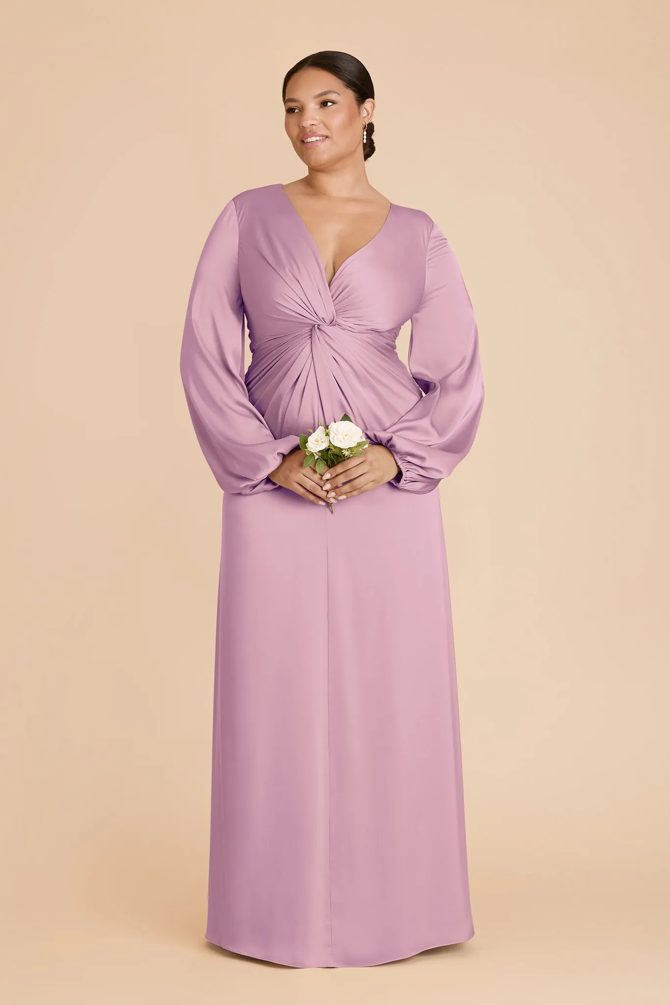 Juniper Matte Satin Dress - Orchid sold by Birdy Grey