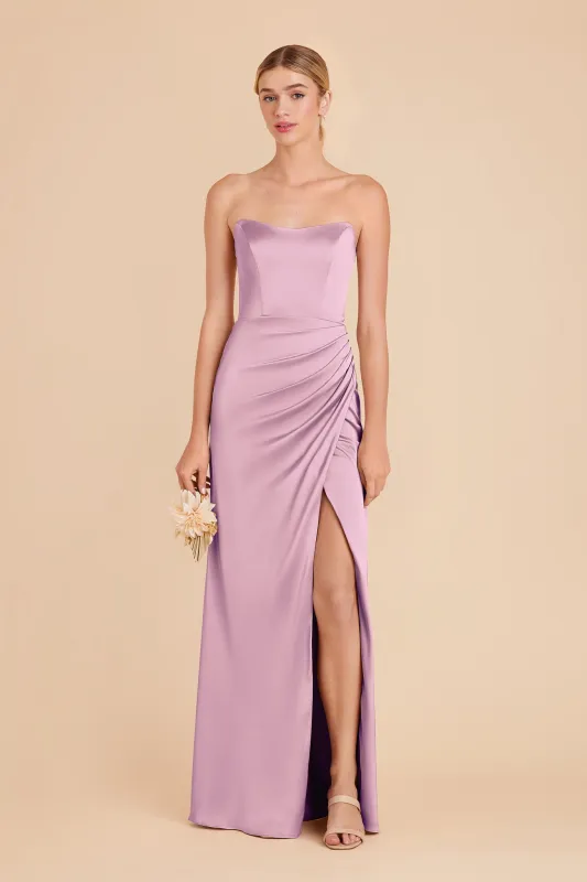 Anne Matte Satin Dress - Orchid sold by Birdy Grey