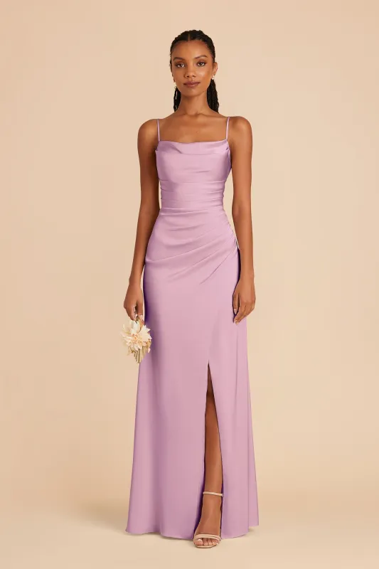 Lydia Matte Satin Dress - Orchid made by Birdy Grey