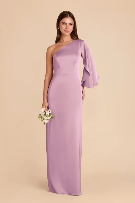 Christine Matte Satin Dress - Orchid sold by Birdy Grey