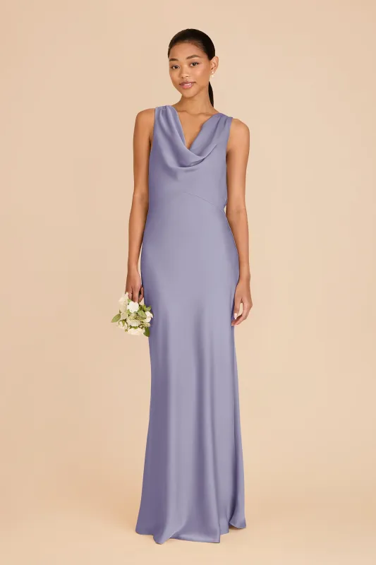 Bonnie Matte Satin Dress - Wisteria sold by Birdy Grey