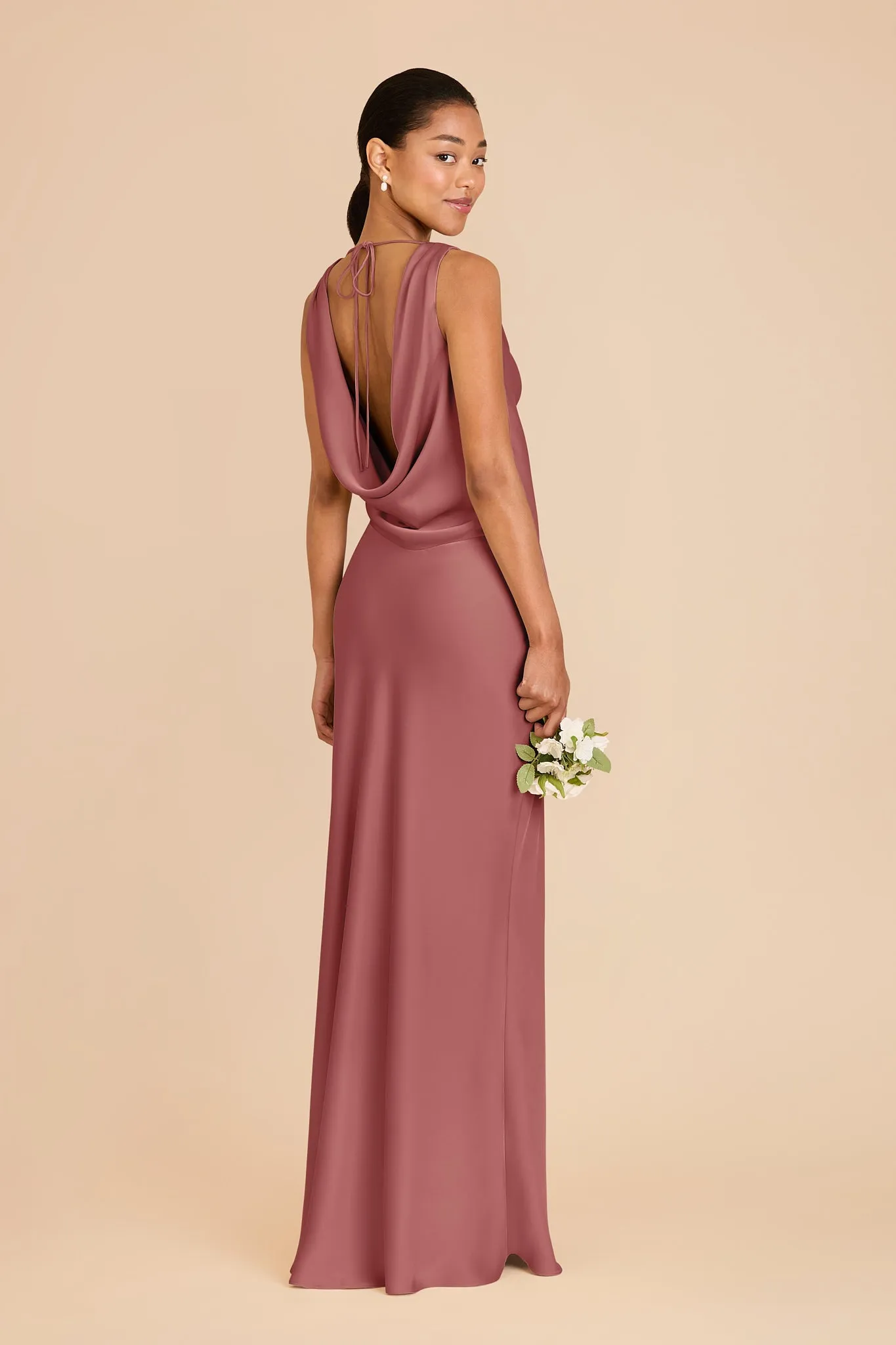 Bonnie Matte Satin Dress - Wild Rose sold by Birdy Grey product image thumbnail 4