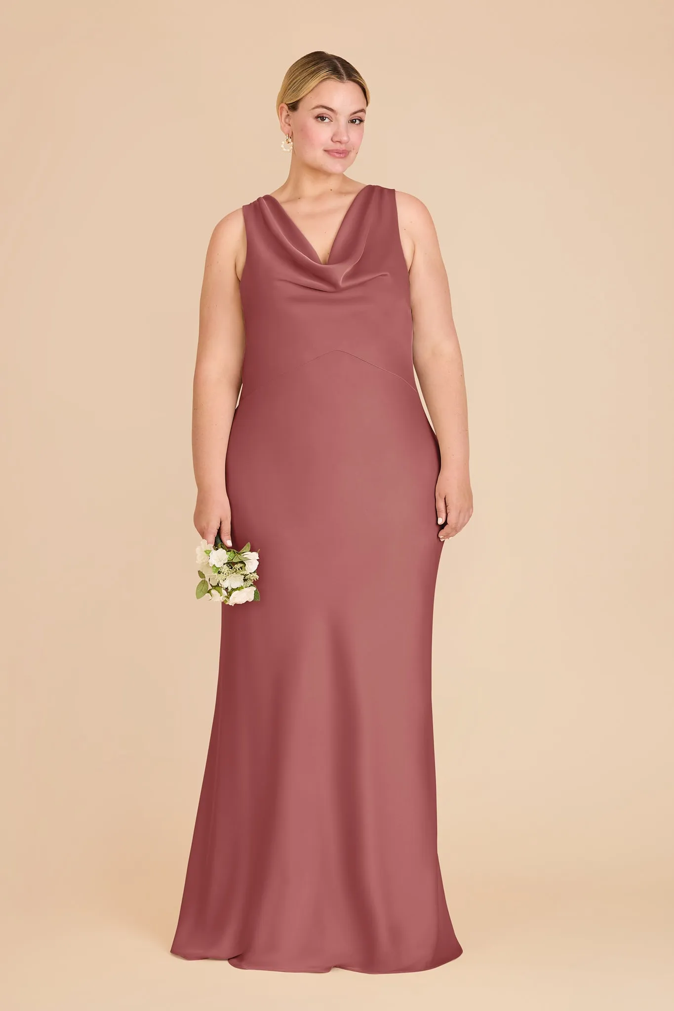 Bonnie Matte Satin Dress - Wild Rose sold by Birdy Grey