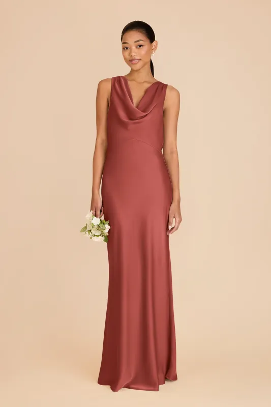 Bonnie Matte Satin Dress - Spice sold by Birdy Grey