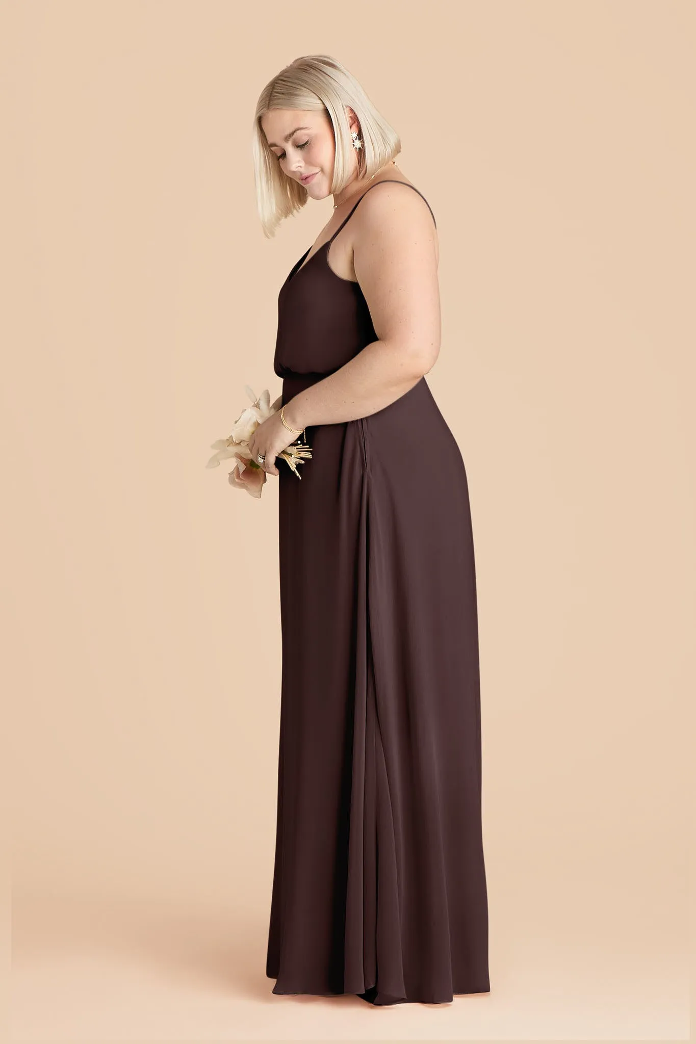 Gwennie Chiffon Dress - Espresso sold by Birdy Grey product image thumbnail 4