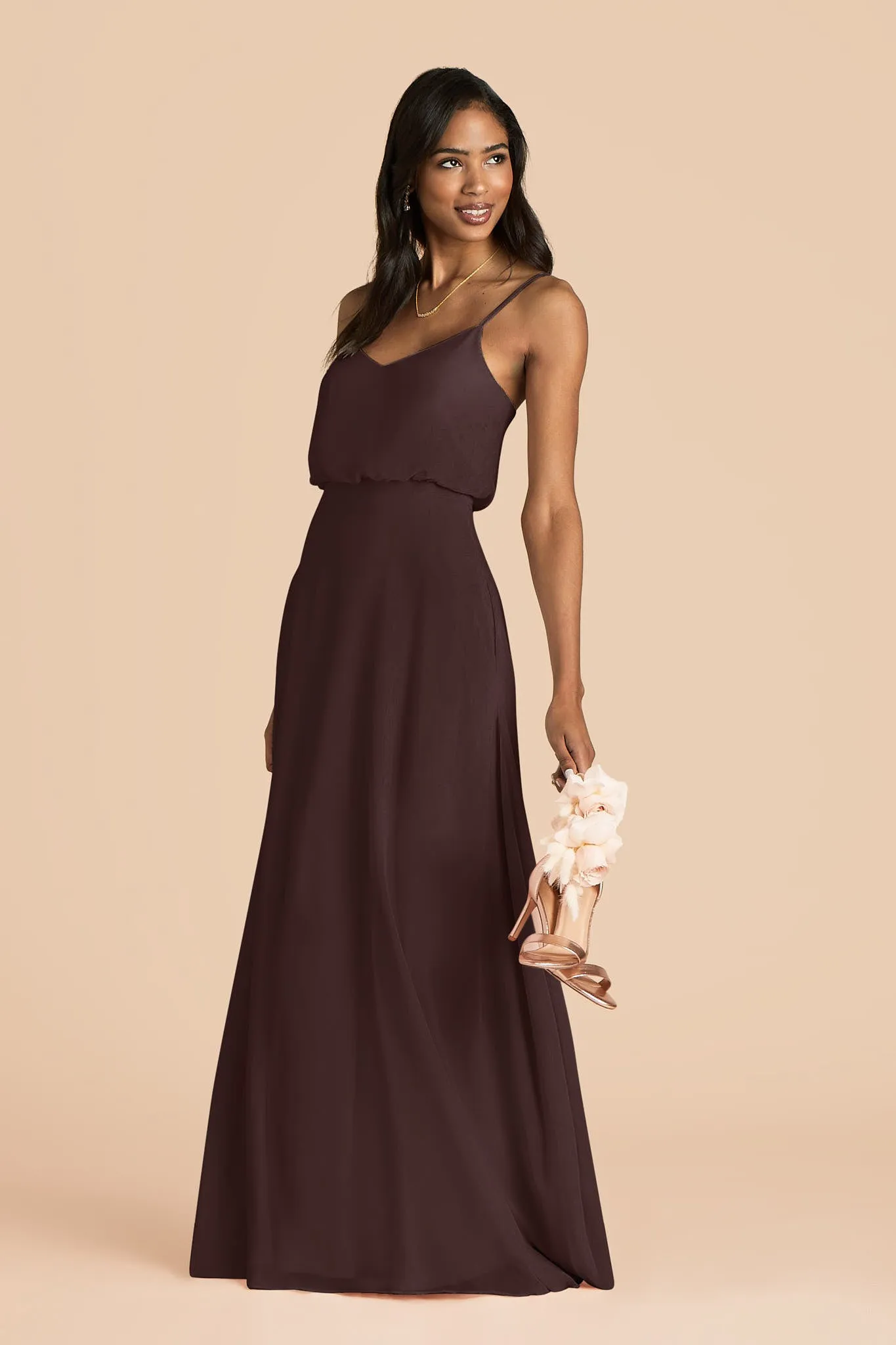 Gwennie Chiffon Dress - Espresso sold by Birdy Grey product image thumbnail 3