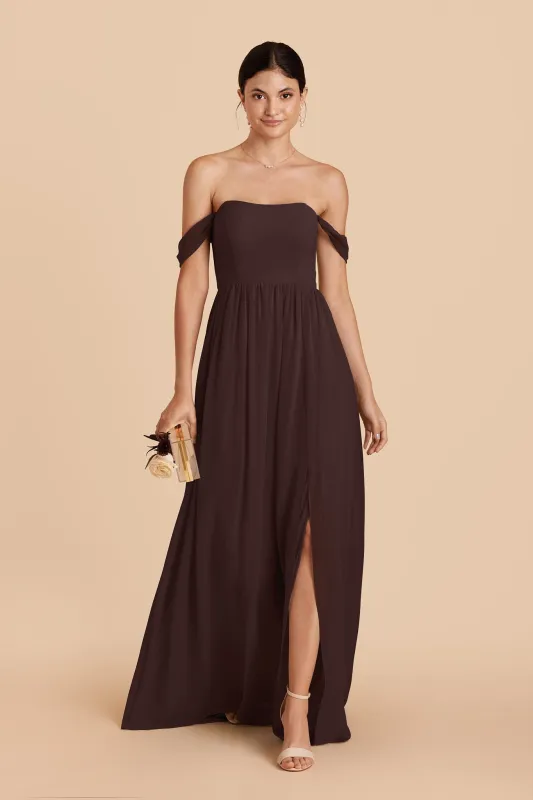 August Chiffon Dress - Espresso sold by Birdy Grey