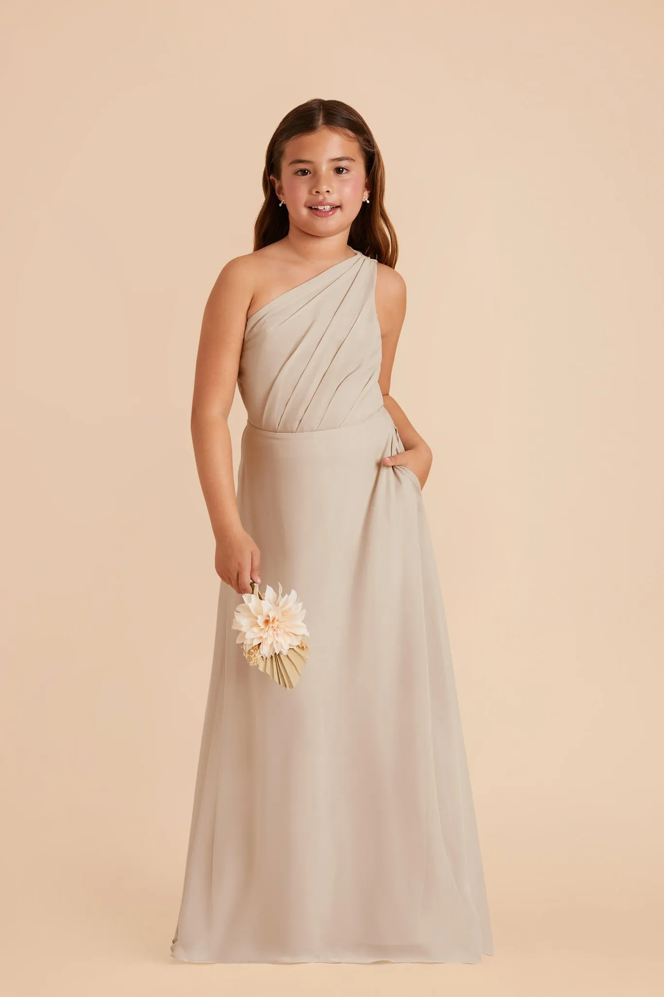 Kiara Junior Chiffon Dress - Neutral Champagne sold by Birdy Grey product image thumbnail 2