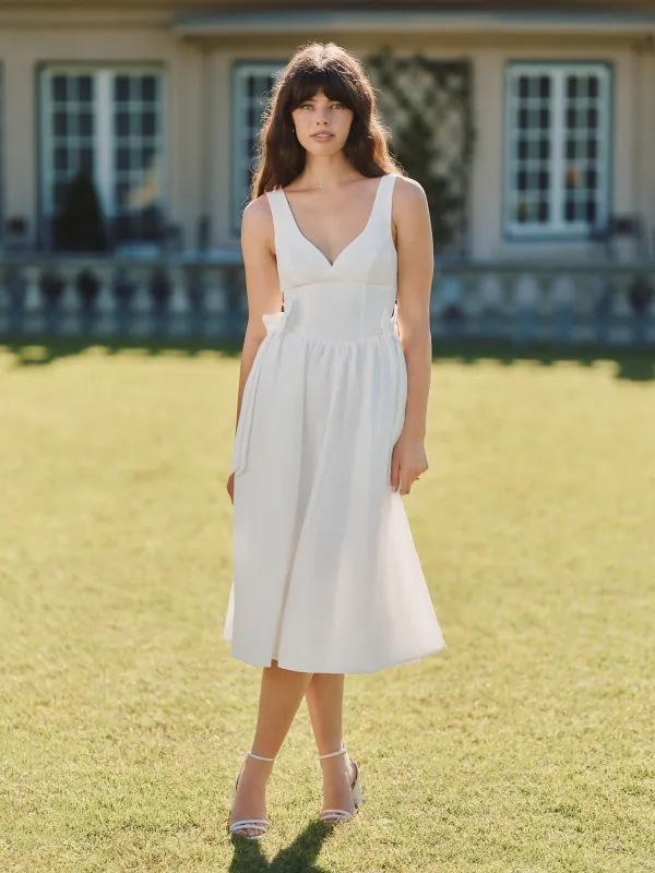 Leila Dress - White made by Birdy Grey