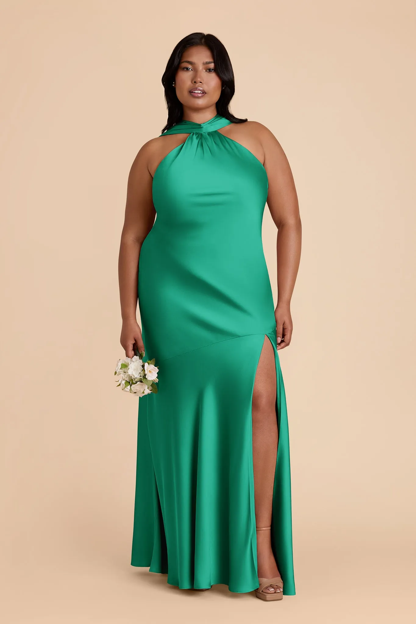 Eileen Matte Satin Dress - Turquoise sold by Birdy Grey product image thumbnail 2
