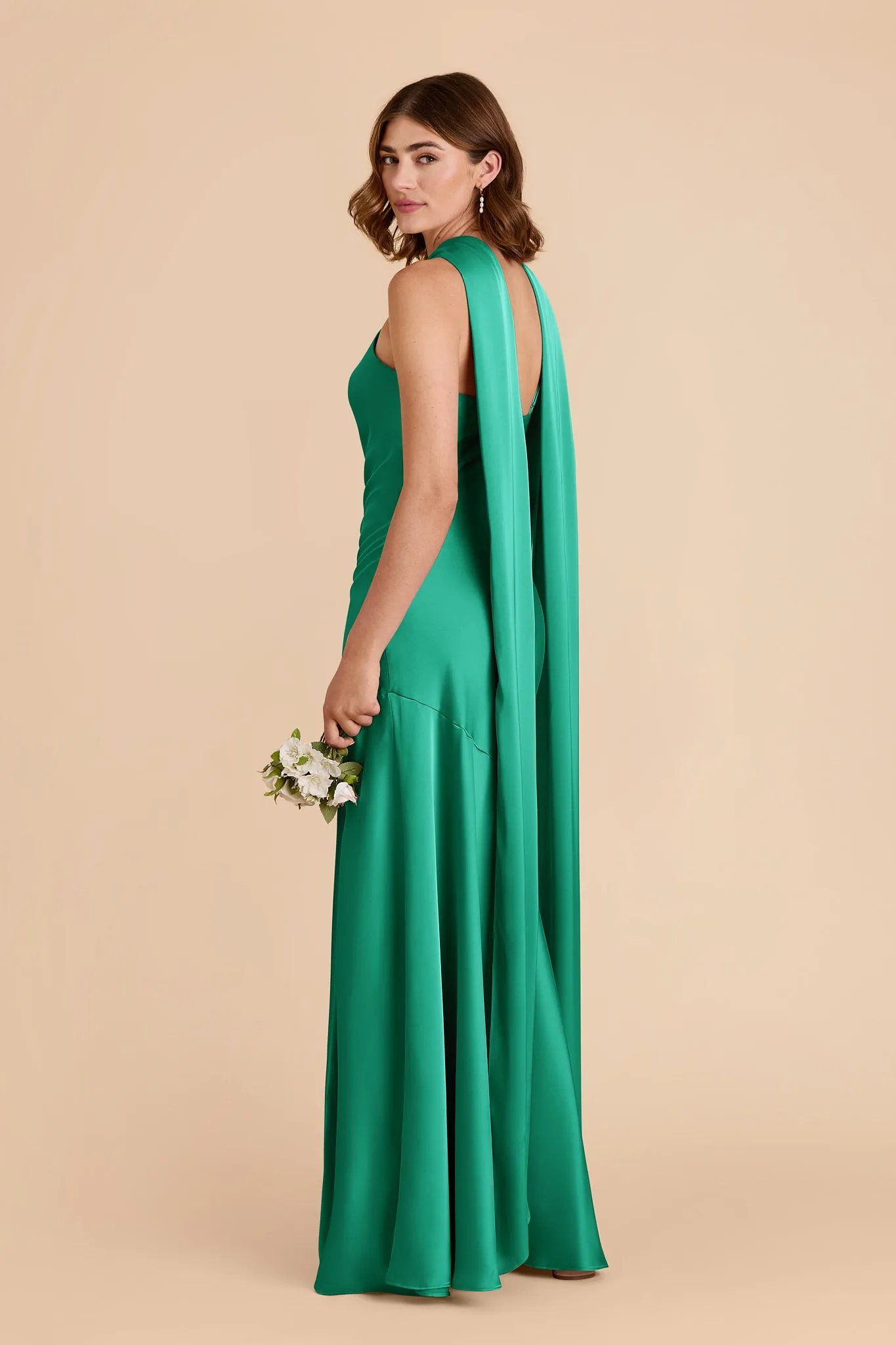 Eileen Matte Satin Dress - Turquoise sold by Birdy Grey product image thumbnail 4