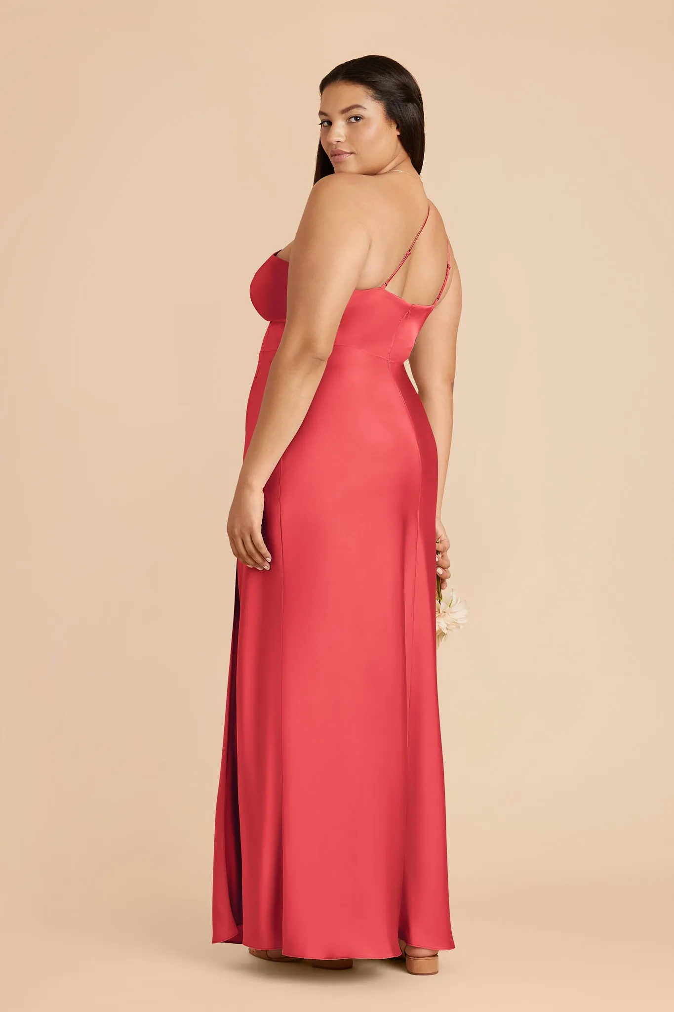 Kensie Matte Satin Dress - Guava sold by Birdy Grey product image thumbnail 5