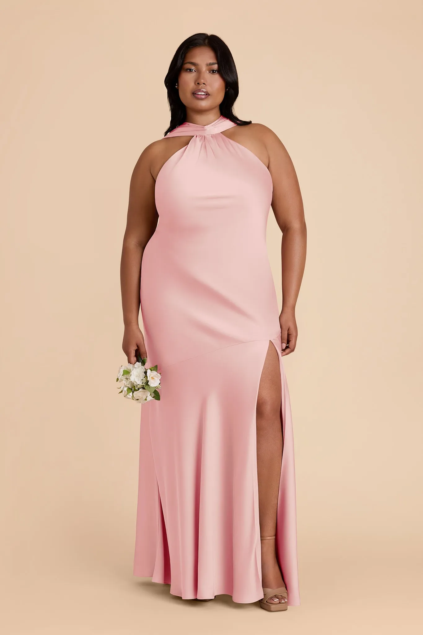 Eileen Matte Satin Dress - Fondant Pink sold by Birdy Grey product image thumbnail 2