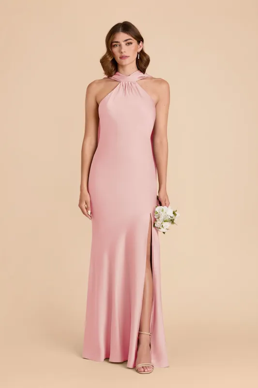 Eileen Matte Satin Dress - Fondant Pink made by Birdy Grey