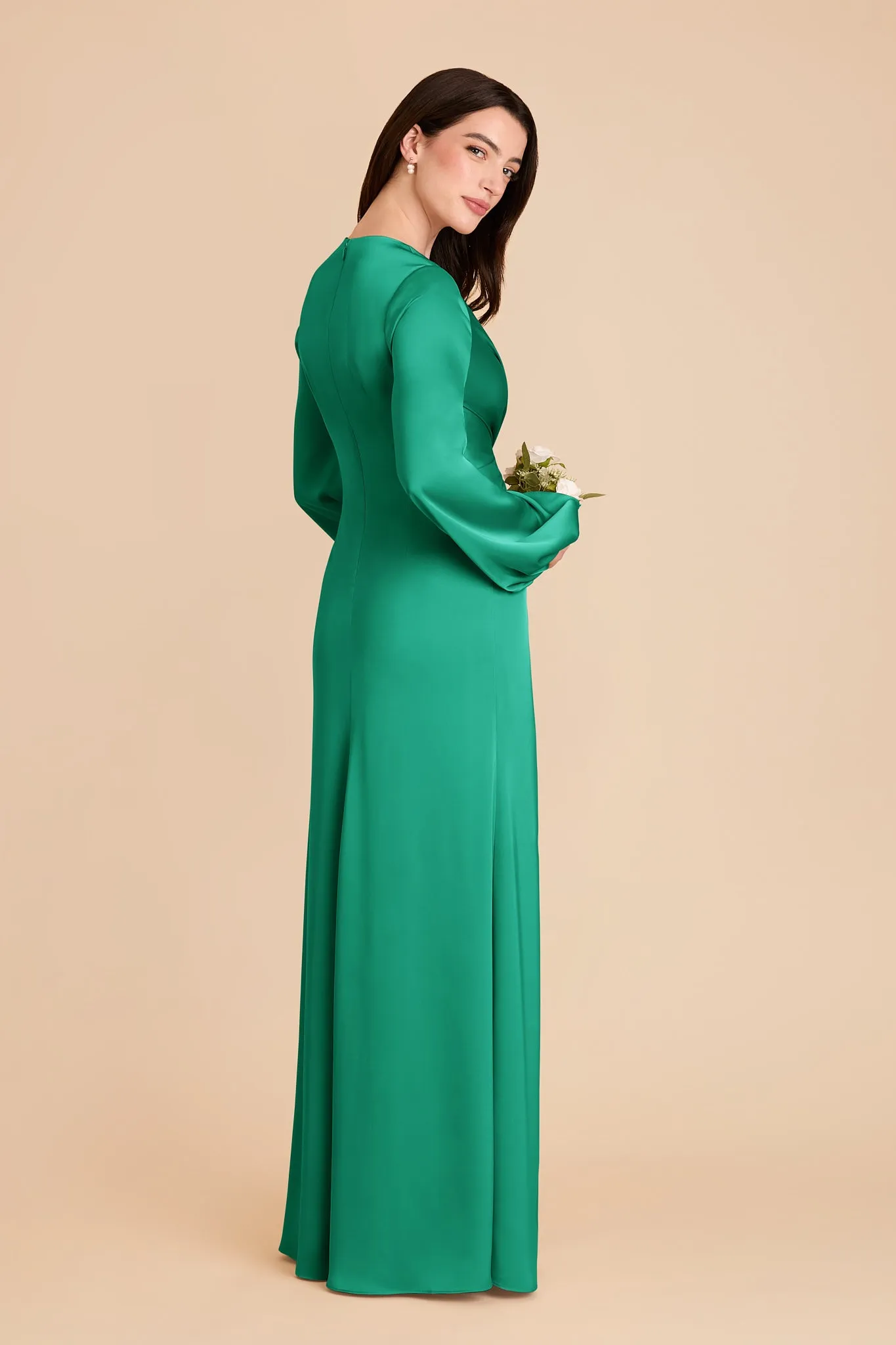 Juniper Matte Satin Dress - Turquoise sold by Birdy Grey product image thumbnail 4