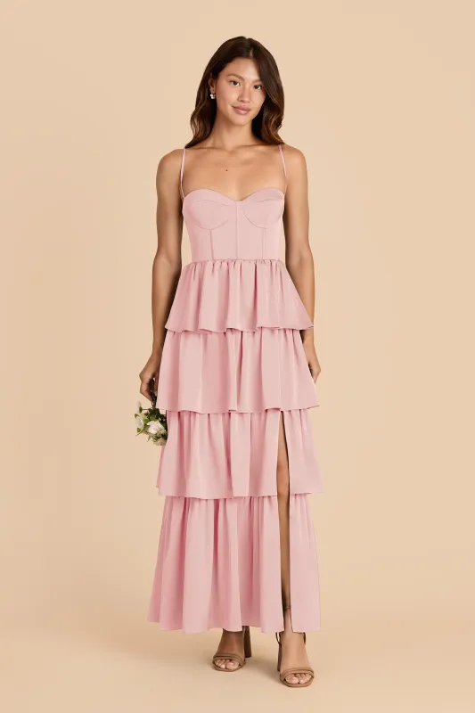 Lola Matte Satin Dress - Fondant Pink made by Birdy Grey