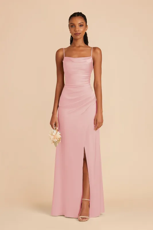 Lydia Matte Satin Dress - Fondant Pink made by Birdy Grey