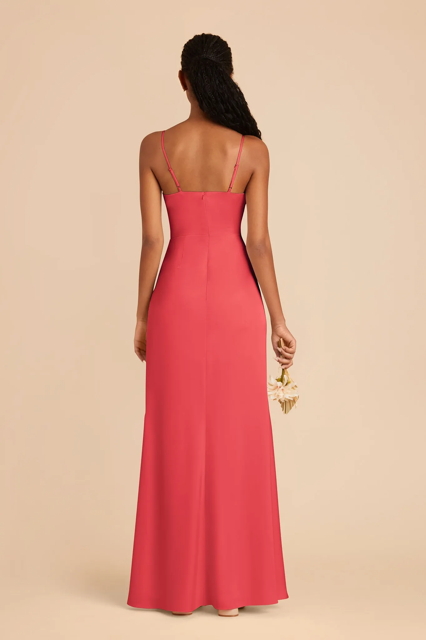 Lydia Matte Satin Dress - Guava sold by Birdy Grey product image thumbnail 4