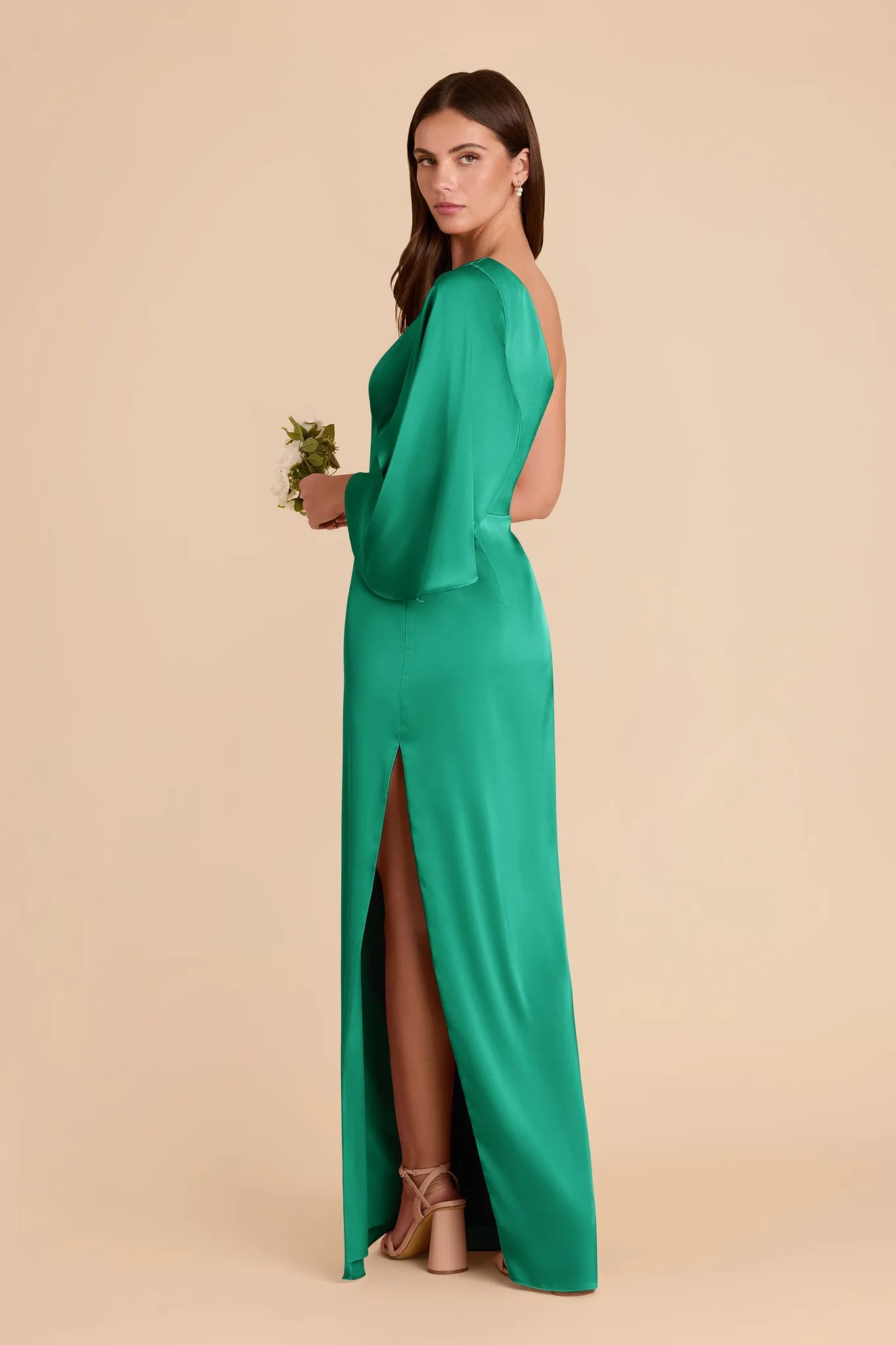Christine Matte Satin Dress - Turquoise sold by Birdy Grey product image thumbnail 4