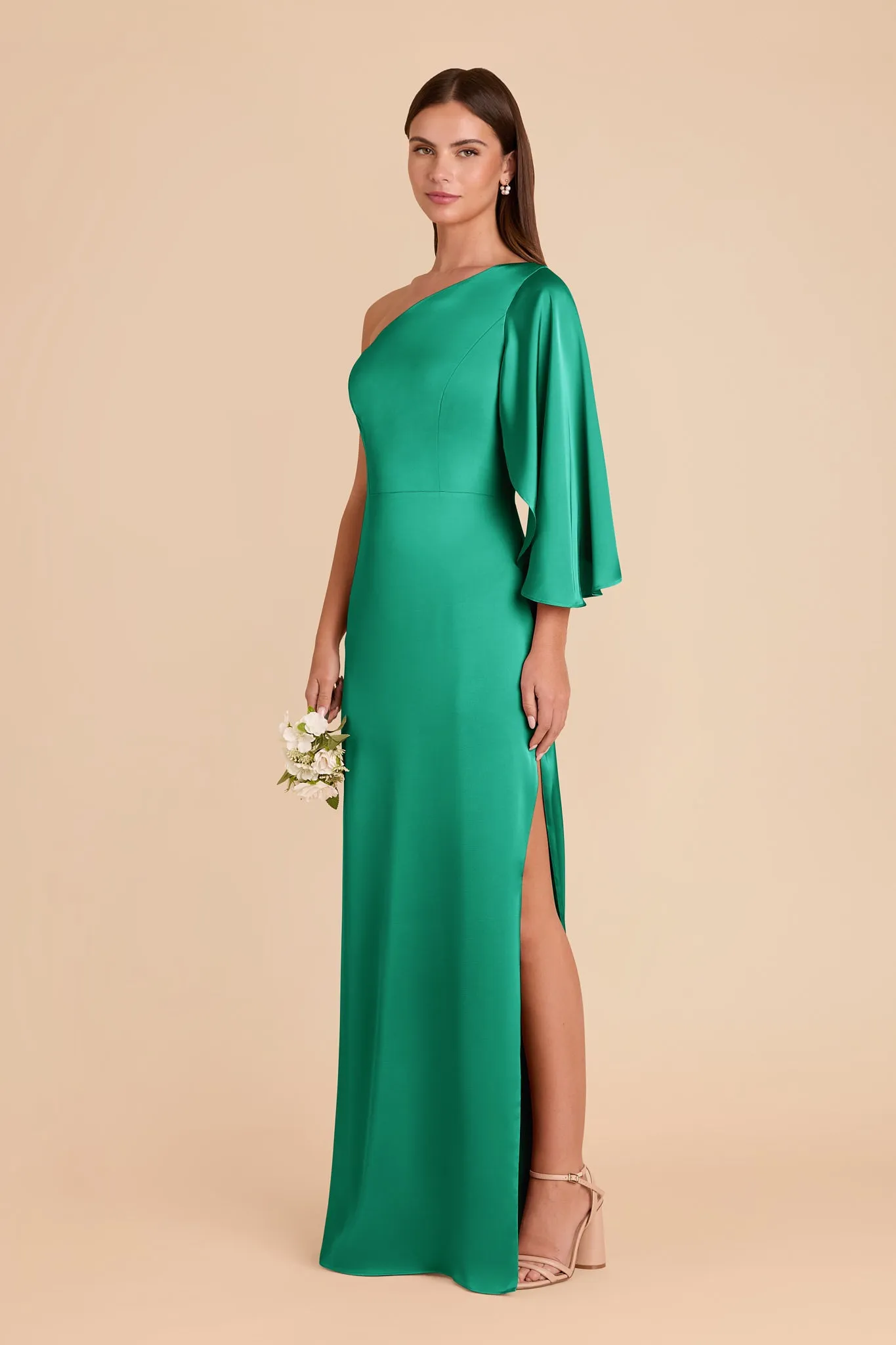 Christine Matte Satin Dress - Turquoise sold by Birdy Grey product image thumbnail 3
