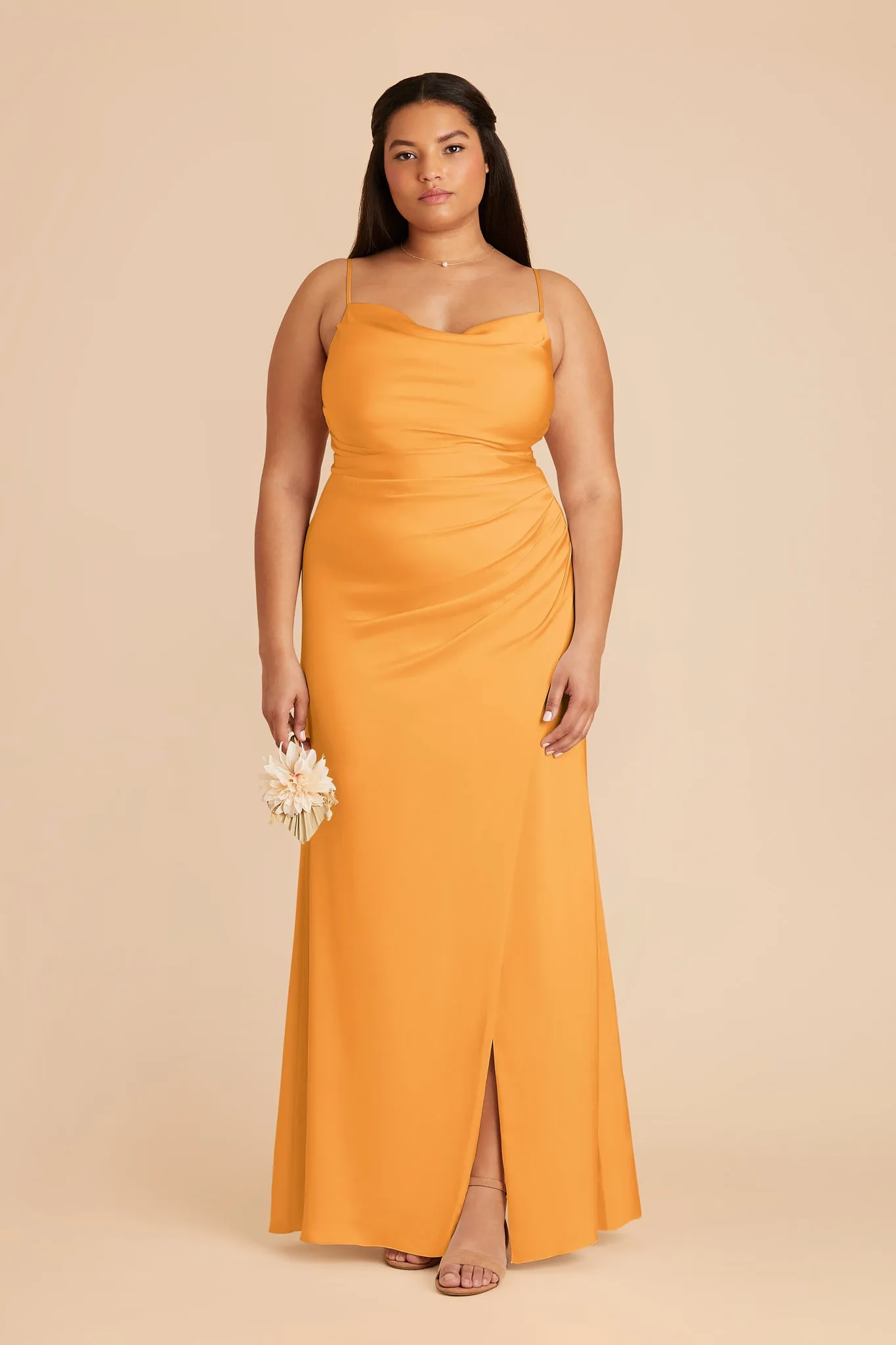 Lydia Matte Satin Dress - Mango sold by Birdy Grey product image thumbnail 2