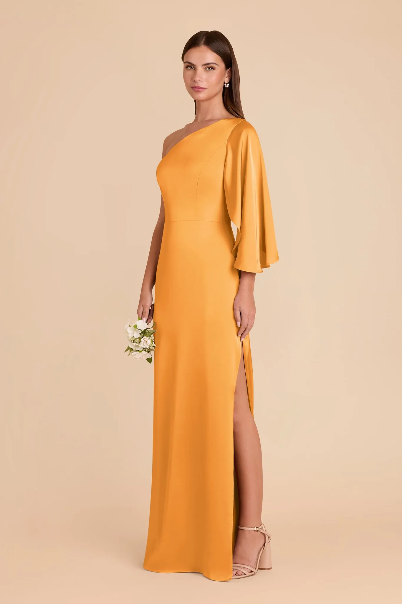 Christine Matte Satin Dress - Mango sold by Birdy Grey product image thumbnail 3