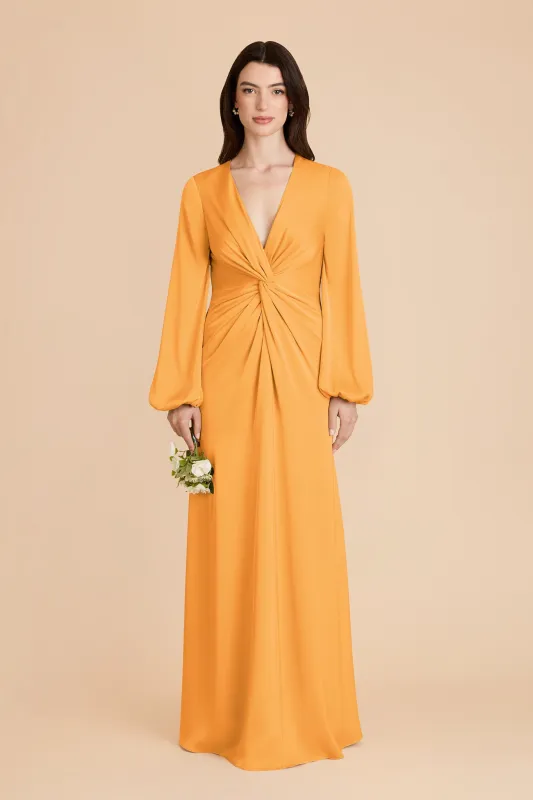 Juniper Matte Satin Dress - Mango sold by Birdy Grey