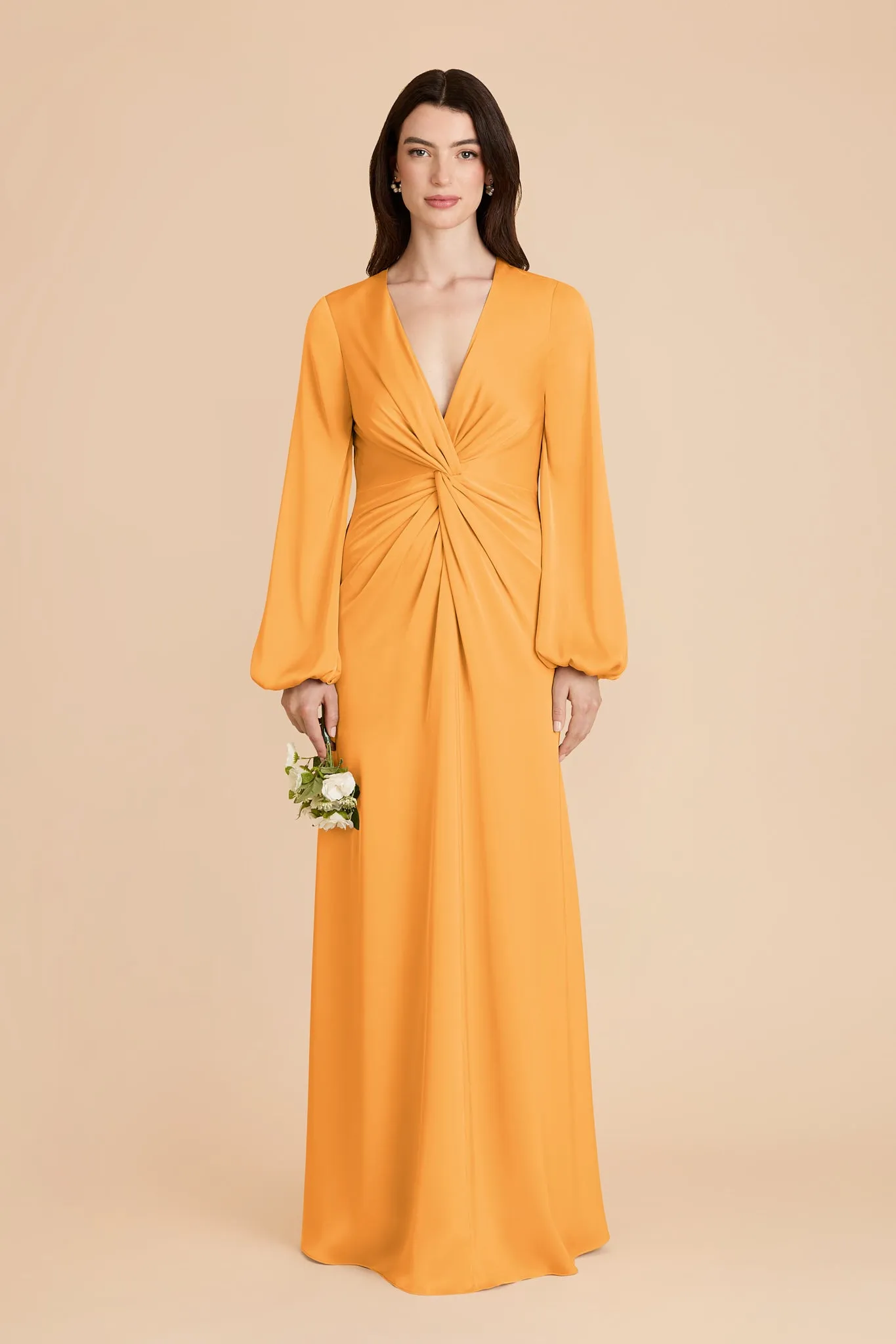 Juniper Matte Satin Dress - Mango sold by Birdy Grey
