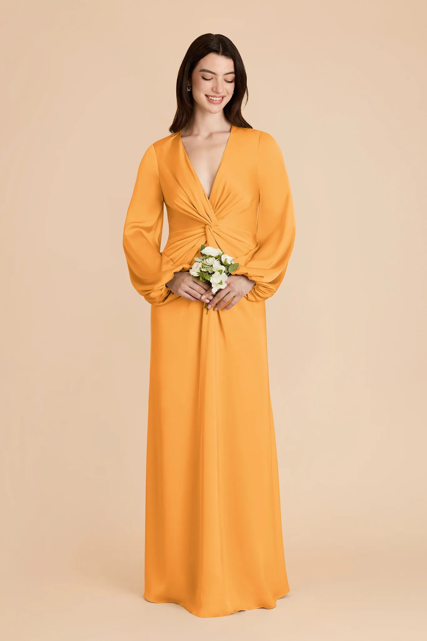 Juniper Matte Satin Dress - Mango sold by Birdy Grey product image thumbnail 3