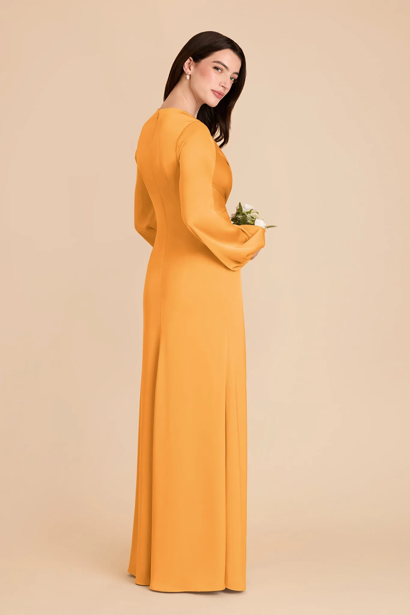Juniper Matte Satin Dress - Mango sold by Birdy Grey product image thumbnail 4