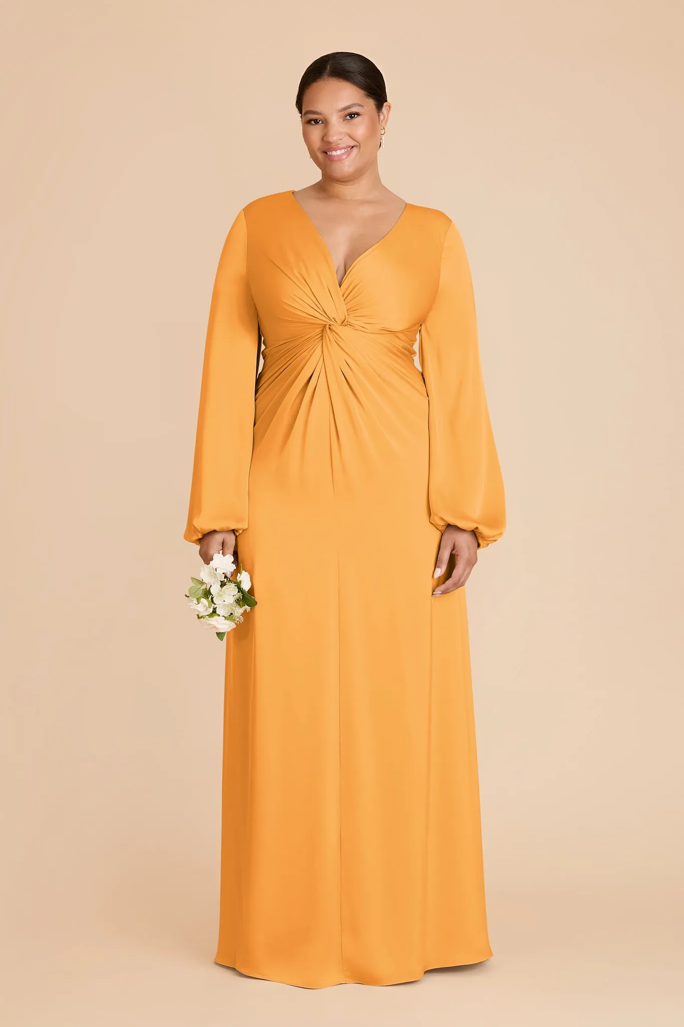 Juniper Matte Satin Dress - Mango sold by Birdy Grey product image thumbnail 2