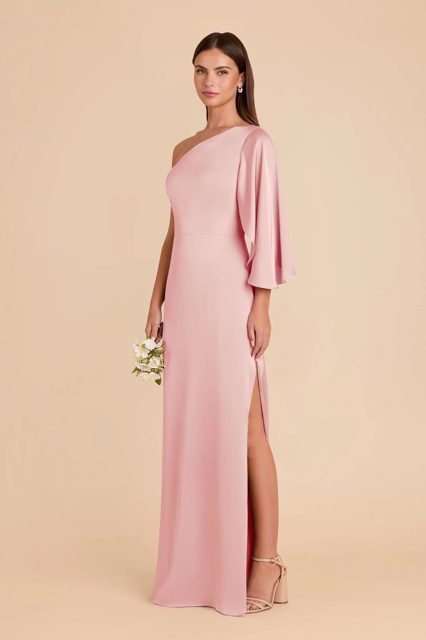 Christine Matte Satin Dress - Fondant Pink sold by Birdy Grey product image thumbnail 3
