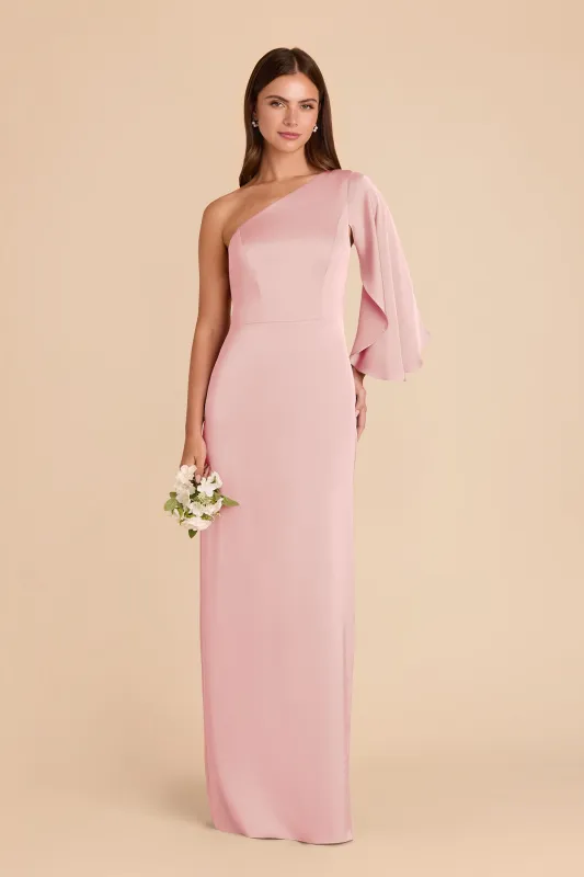 Christine Matte Satin Dress - Fondant Pink sold by Birdy Grey