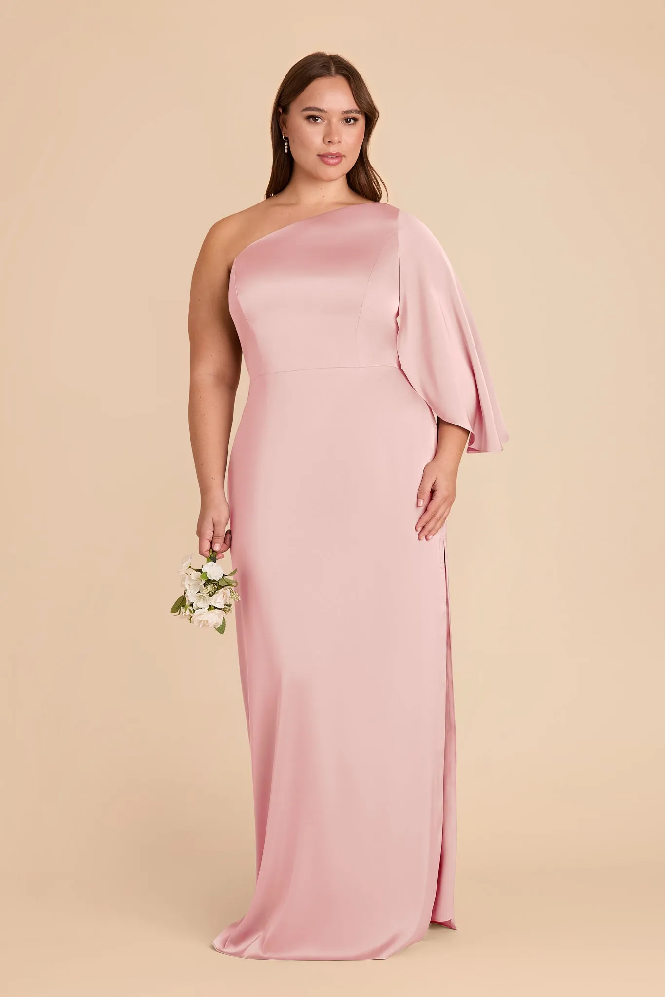 Christine Matte Satin Dress - Fondant Pink sold by Birdy Grey product image thumbnail 2