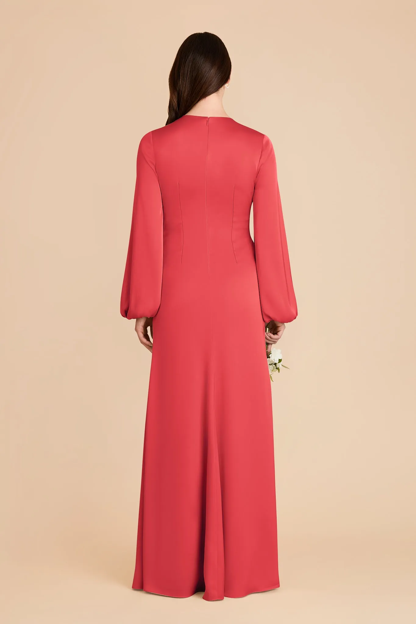 Juniper Matte Satin Dress - Guava sold by Birdy Grey product image thumbnail 5