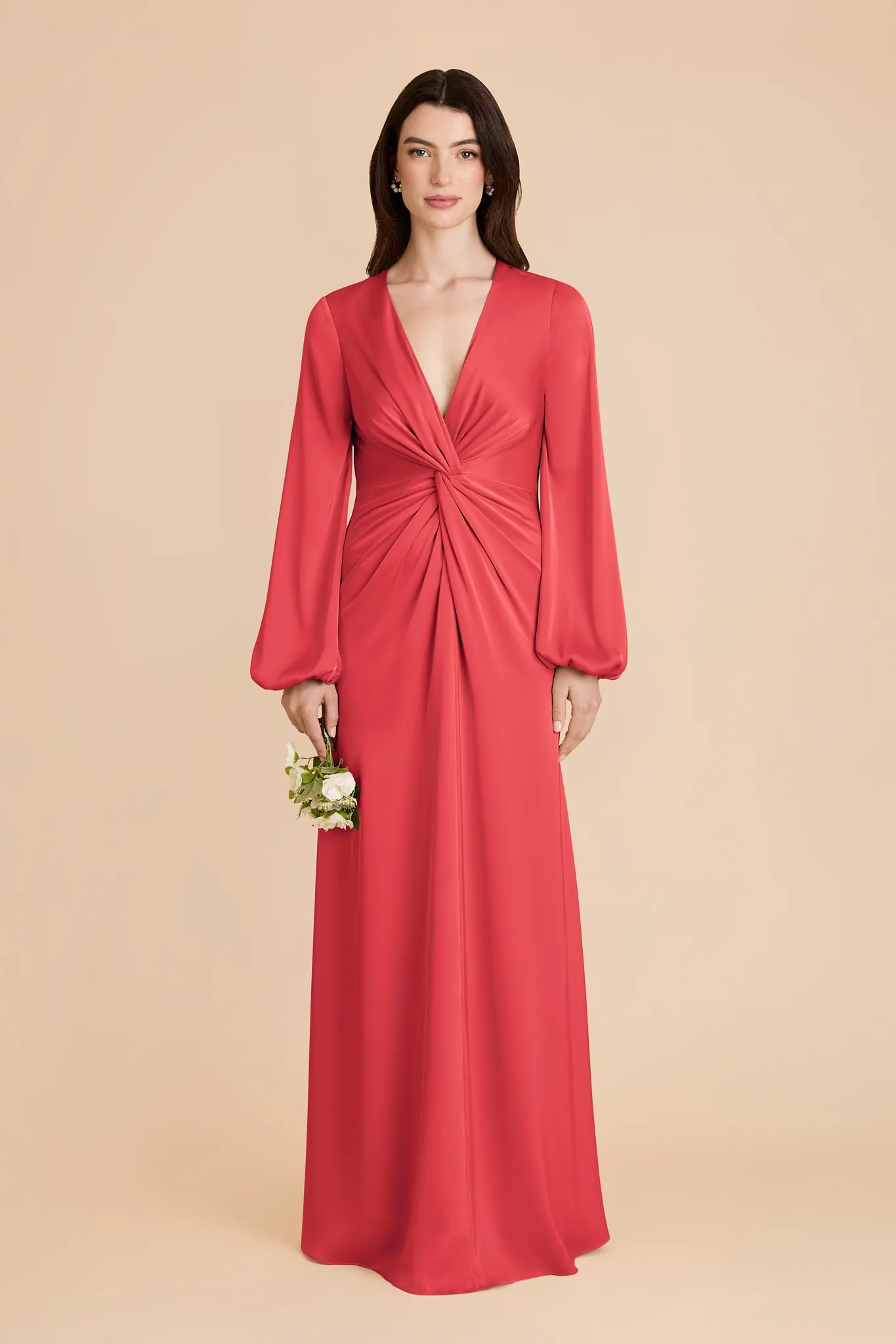 Juniper Matte Satin Dress - Guava sold by Birdy Grey