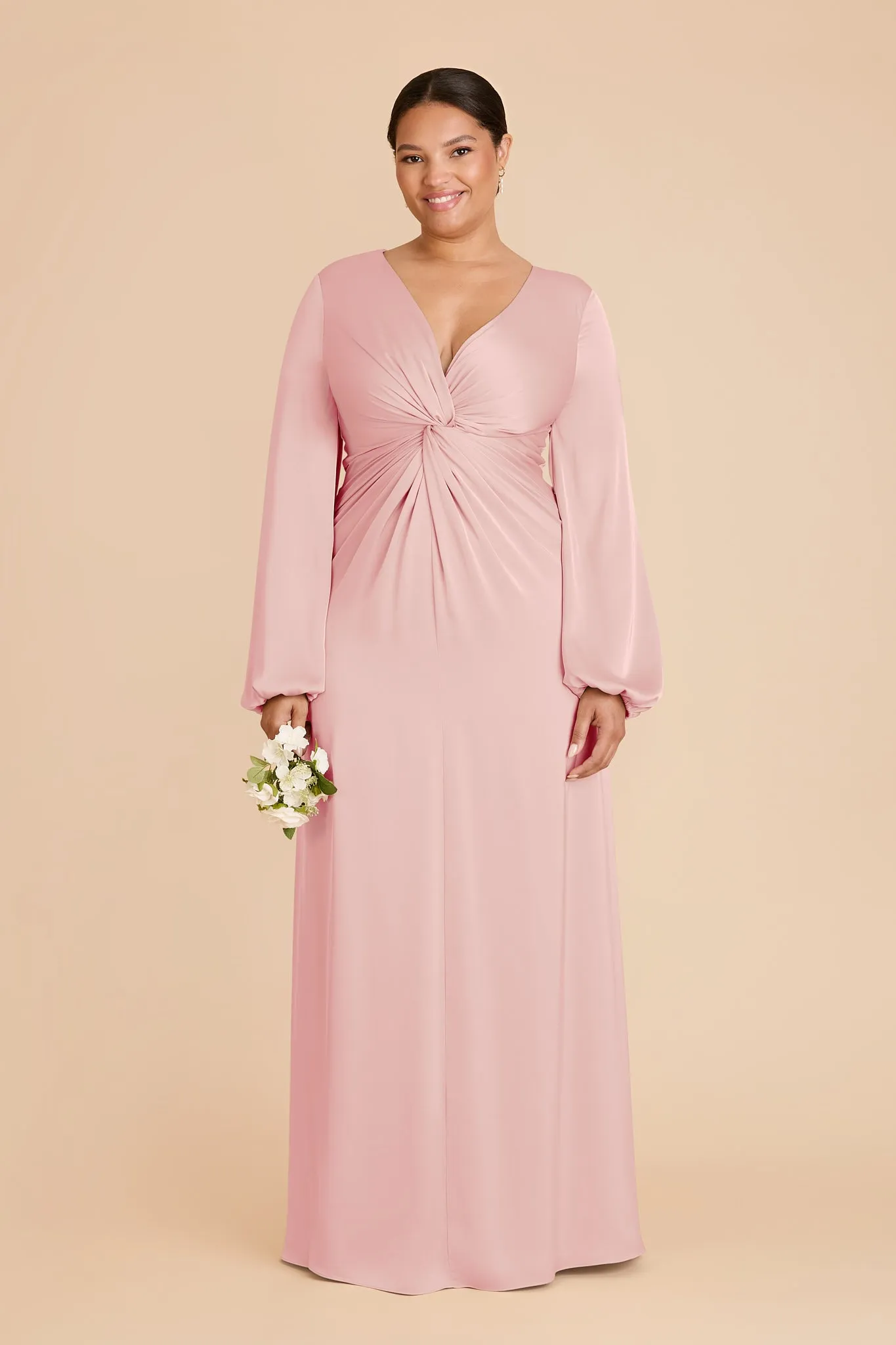 Juniper Matte Satin Dress - Fondant Pink sold by Birdy Grey product image thumbnail 2