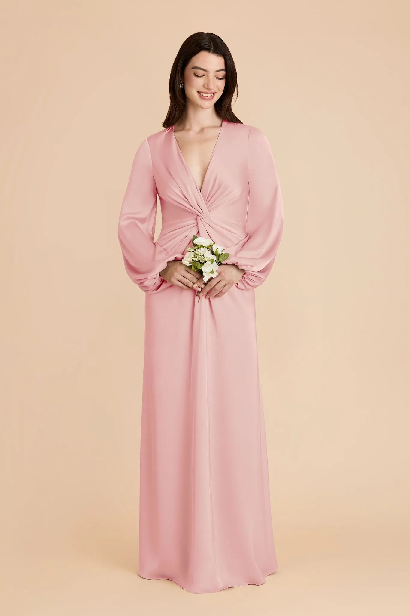 Juniper Matte Satin Dress - Fondant Pink sold by Birdy Grey product image thumbnail 3