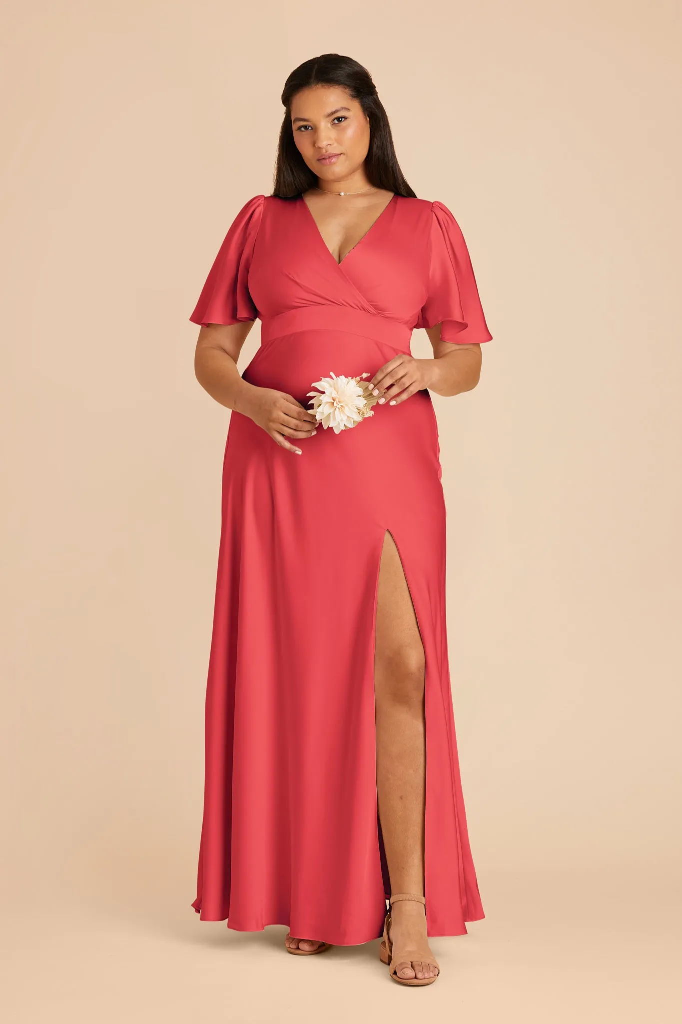 Marni Matte Satin Dress - Guava sold by Birdy Grey product image thumbnail 5