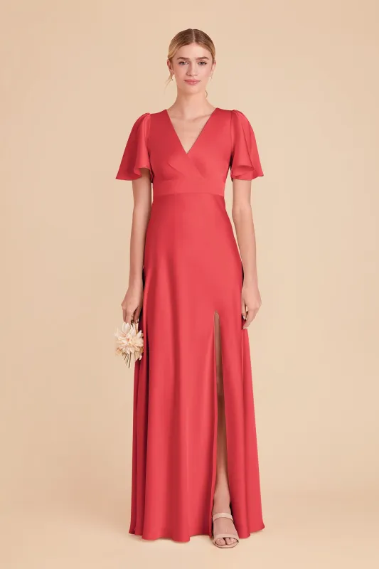 Marni Matte Satin Dress - Guava sold by Birdy Grey