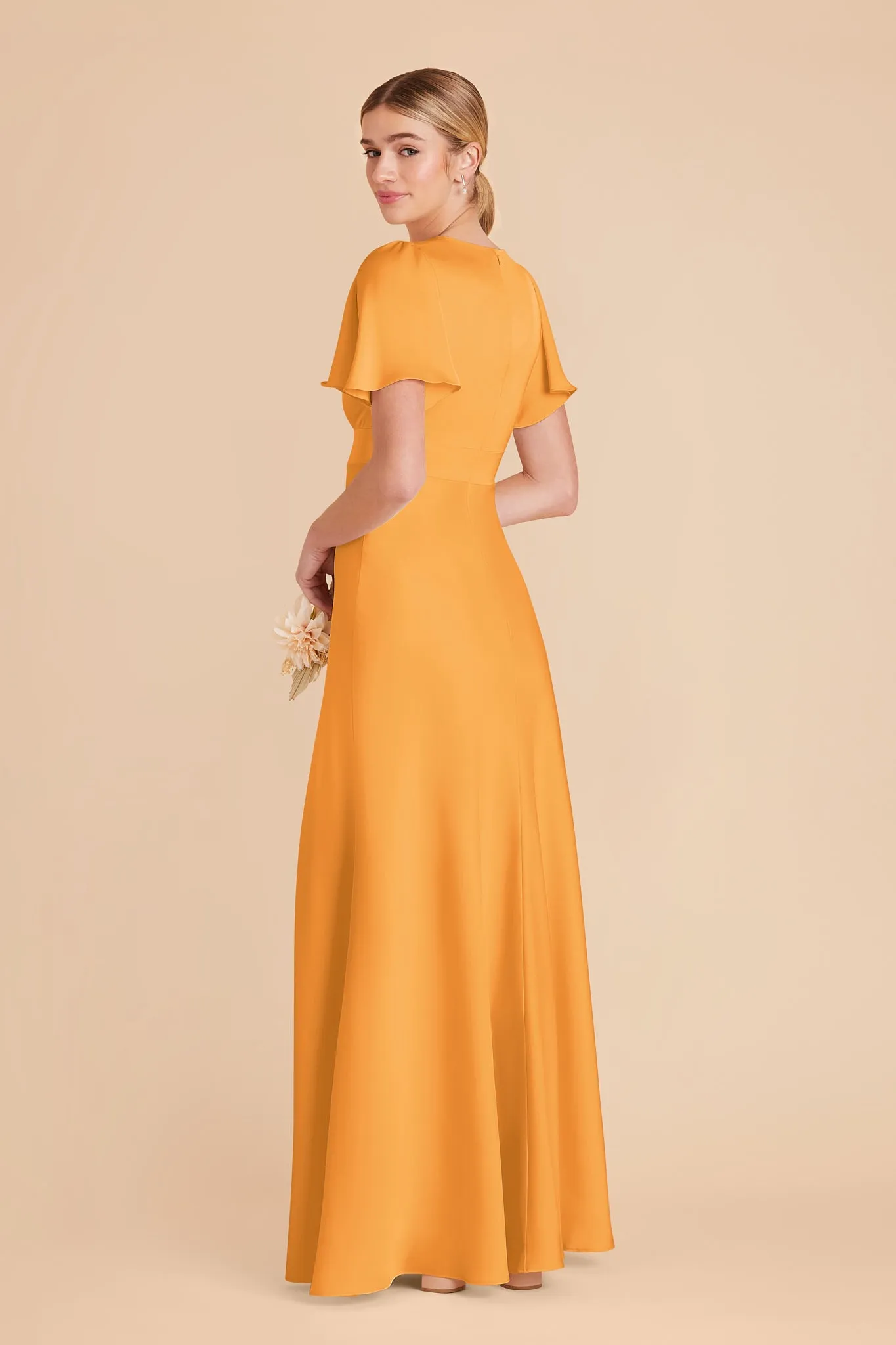 Marni Matte Satin Dress - Mango sold by Birdy Grey product image thumbnail 4