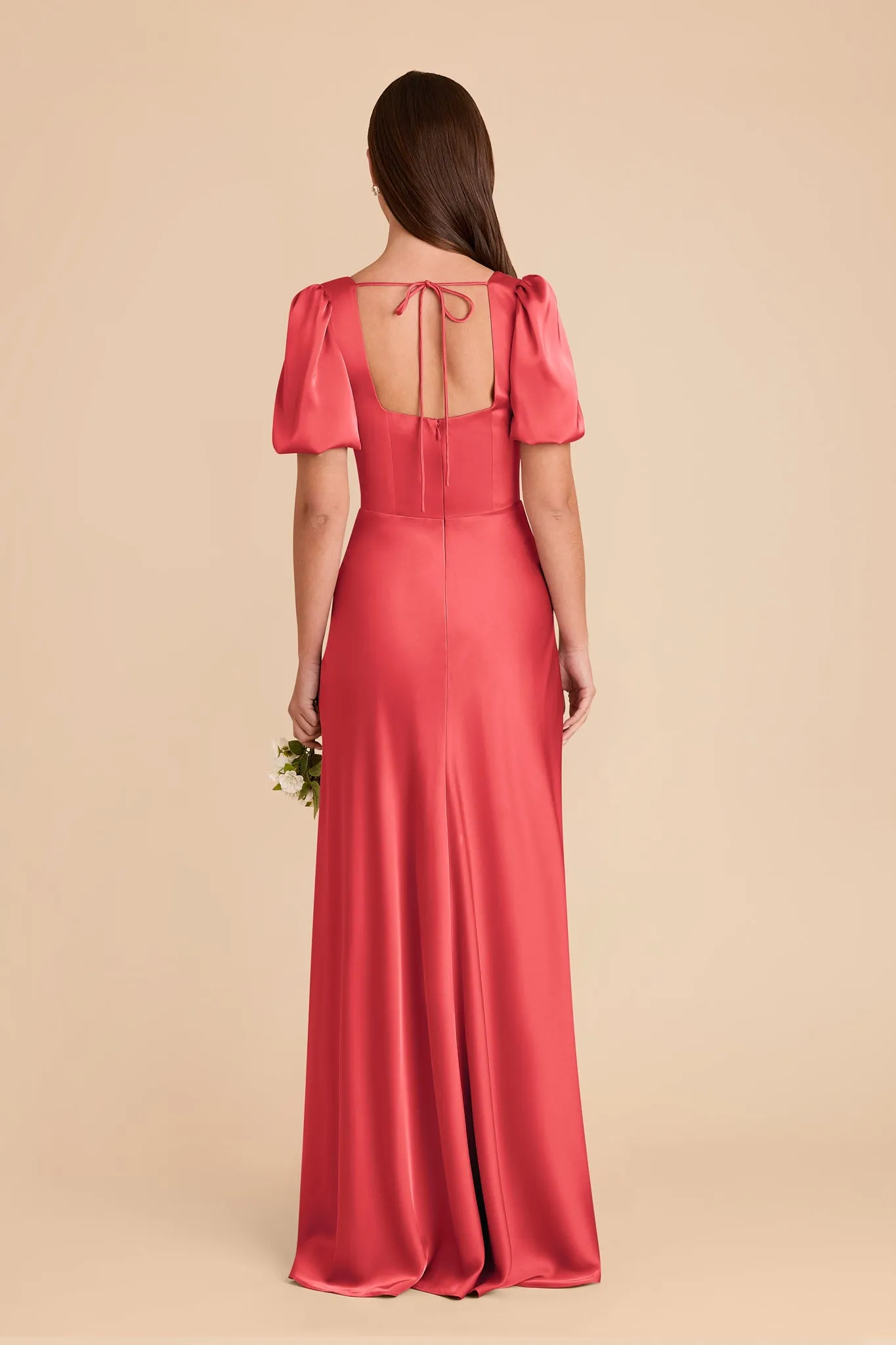 Judy Matte Satin Dress - Guava sold by Birdy Grey product image thumbnail 4