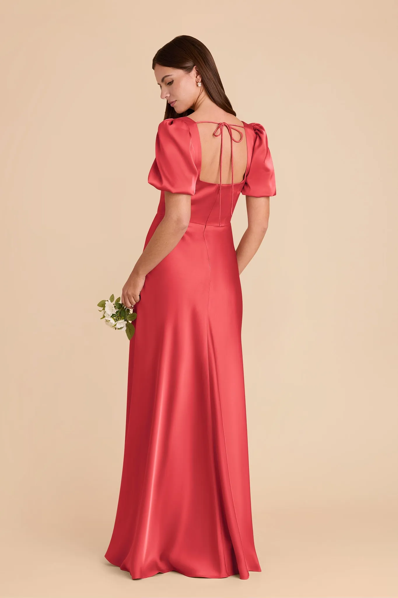 Judy Matte Satin Dress - Guava sold by Birdy Grey product image thumbnail 3