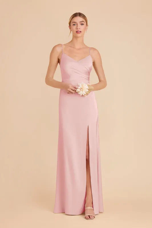 Catherine Matte Satin Dress - Fondant Pink sold by Birdy Grey